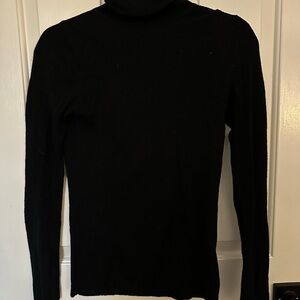 Uniqlo Wool Ribbed Black Turtleneck Sweater